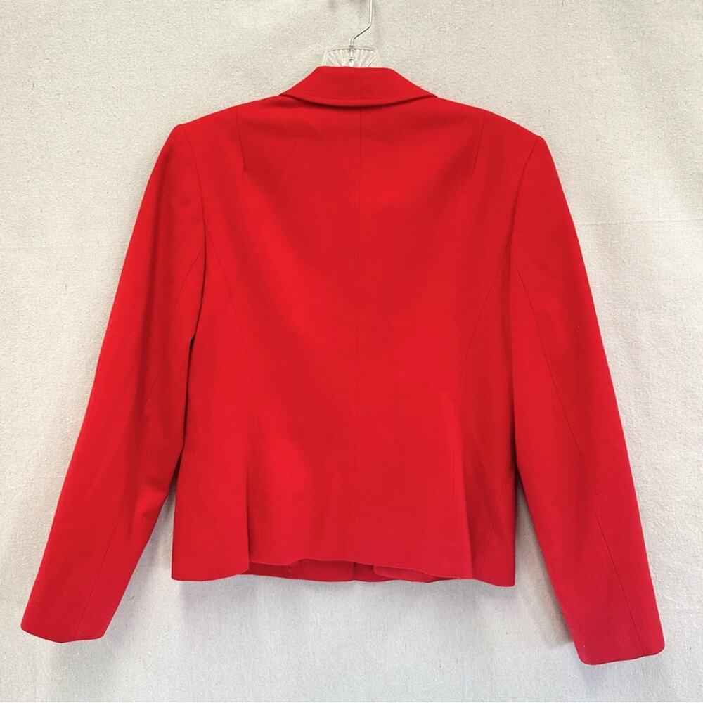 Vintage Pendleton Red 100% Virgin Wool Blazer Size 8P Petite One Button Lined - Picture 3 of 13